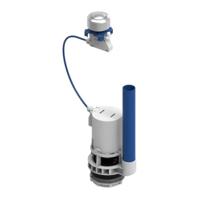 Afbeelding van Rousseau WC mechanisme, waterspoeling met drukknop, enkele stroming, wit