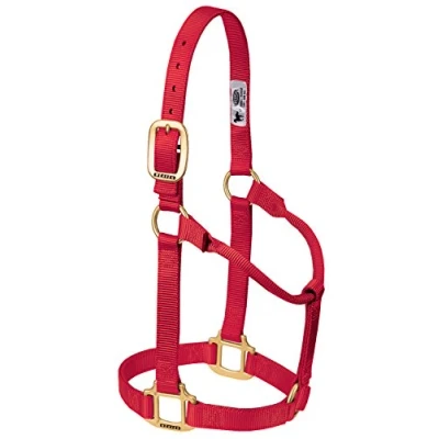 Afbeelding van Weaver Leather Originele niet verstelbare nylon paardenhalster, groot, rood
