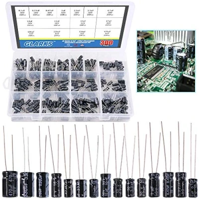 Afbeelding van Glarks 300 stuks 15 waarde 0,1uF 470uF elektrolytische condensatoren assortiment kit assortimentskit