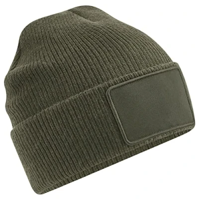 Afbeelding van Beechfield Thinsulate muts met afneembare patch B540 Military Green