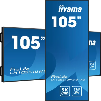 Afbeelding van Iiyama ProLite LH10551UWS B1AG Digital Signage display Energielabel: G (A G) 266.7 cm (105 inch) 5120 x 2160 Pixel 24/7 Anti burn in functie, Media