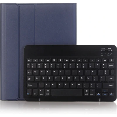 Afbeelding van Case2go Tablet Toetsenbord Hoes geschikt voor Apple iPad 10.2 inch 2019 / 2020 2021 Keyboard Case met Stylus Pen Houder Blauw