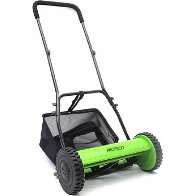 Afbeelding van Profeco handmaaier 30 cm Handgrasmaaier Kooimesmaaier met 18L opvangbak Instelbare maaihoogte