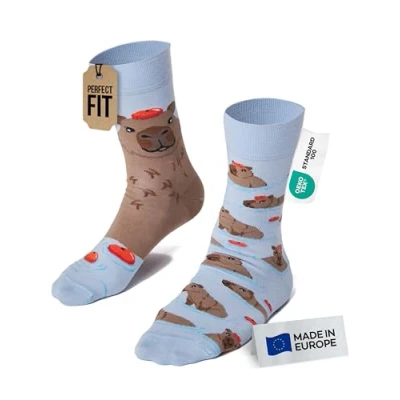 Afbeelding van Many Mornings Unisex sokken Capybara Maat: 39 42