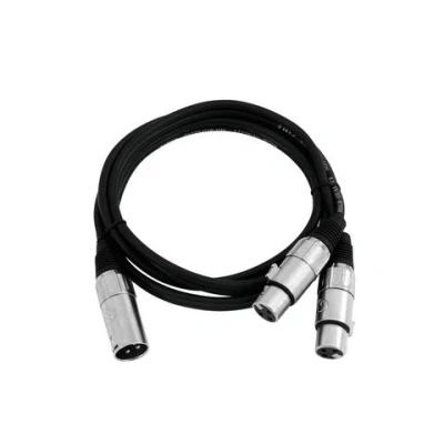 Afbeelding van Omnitronic Adaptercable XLR(M)/2xXLR(F) 0,5m bk