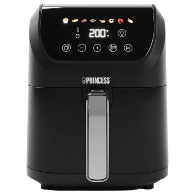 Afbeelding van Princess Airfryer XL 5L Compacte Digitale Heteluchtfriteuse Transparant Kijkvenster, Touchscreen en 8 Programma&#039;s Slank Ontwerp Vetvrij Koken 1500W Inclusief Grillrek Zwart 182240
