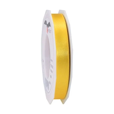 Afbeelding van Pressent cadeaulint, polyester, geel, rol 25 m 15 mm