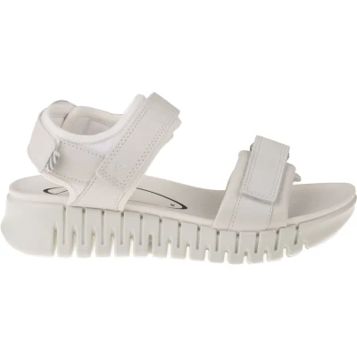 Afbeelding van ECCO Gruuv SOL Sandalen met plateauzool, Dames, Maat: 40, White Leer en textiel