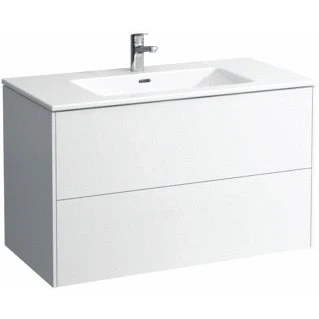 Afbeelding van LAUFEN Pro S Base pack wastafel met meubel 1000 x 610 500 mm wit