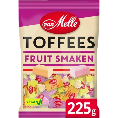 Afbeelding van Van Melle Toffees Fruit Vegan Zak (12x225gr)