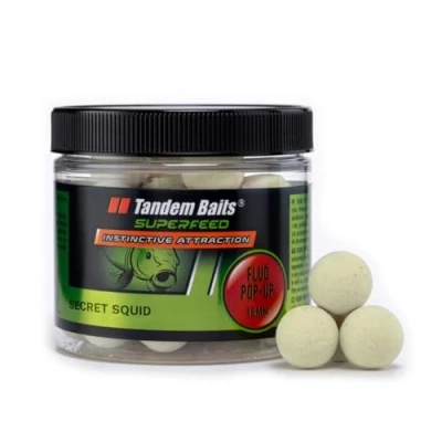 Afbeelding van Tandem Baits Karpervoer Visvoer Pop Ups Boilies Zig Rig Chod SuperFeed Fluo Up 16 mm 70 g Geheime inktvis