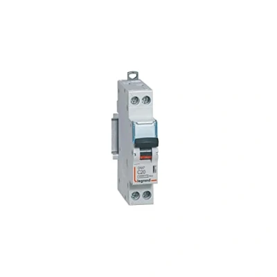 Afbeelding van Legrand LEG406775 stroomonderbreker dnx 4500 schroef/schroef U+N 230 V 20 A 6 kA curve C 1 m
