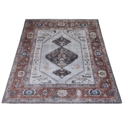 Afbeelding van Vloerkleed Karaca Antraciet/Brown 09 160 x 230 cm Meerdere afmetingen beschikbaar