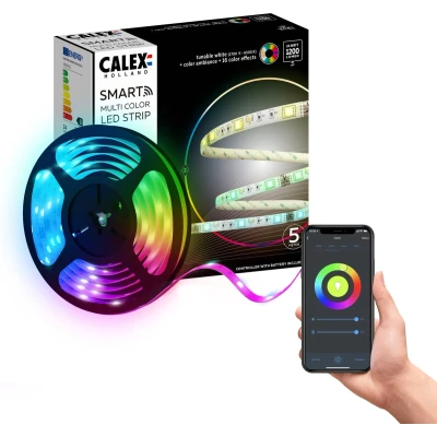Afbeelding van Slimme LED strip Calex Smart Home 5 meter (Wifi, RGBCCT, 24W, Dimbaar)