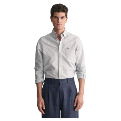 Afbeelding van GANT Banker Stripe Oxford Overhemd, Heren, Maat: 3XL, Persian blue