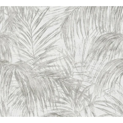Afbeelding van Livingwalls Vliesbehang Palmen hoogwaardig behang jungle 399813 in wit, grijs luxe ontworpen door MICHALSKY