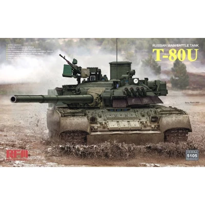 Afbeelding van 1:35 Rye Field Model 5105 T 80U Russian Main Battle Tank Plastic Modelbouwpakket