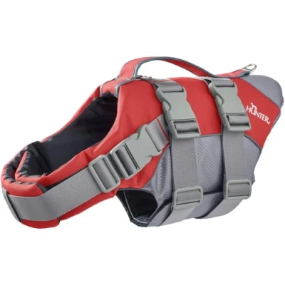 Afbeelding van HUNTER MOSS zwemvest, zwemhulp voor honden, handgreep, reflecterend, M, rood
