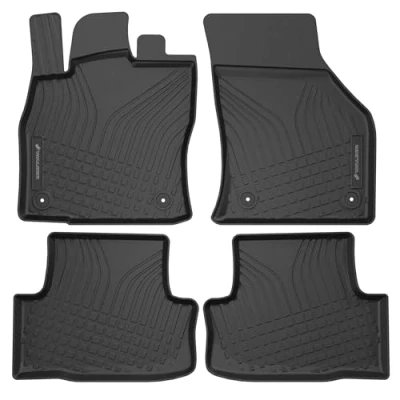 Afbeelding van WALSER Premium automatten voor de auto, compatibel met Skoda Karoq (NU7, ND7) 07/2017 vandaag, 100% perfecte pasvorm rubberen matten auto Made in EU, robuuste