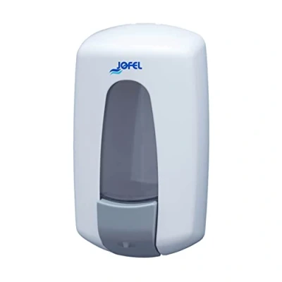 Afbeelding van Bunzl AC7000 Aitana kunststof zeepdispenser, navulbaar, capaciteit 0,9 l, wit