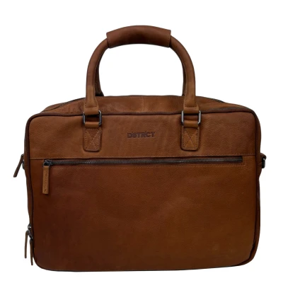 Afbeelding van DSTRCT Preston Park Laptoptas Werktas 17 inch Cognac