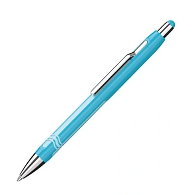 Afbeelding van Schneider Epsilon balpen (lijndikte XB, schrijfkleur: blauw, onuitwisbare stift) cyaan lichtblauw