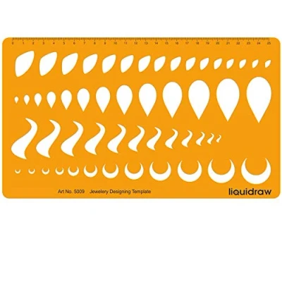 Afbeelding van Liquidraw Sieraden Ontwerp Sjablonen Stencil, Maken Template Stencils Harten, Stenen &amp; Vormen