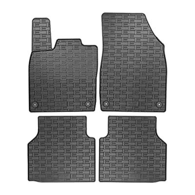 Afbeelding van AutoStyle Rubber matten voor Volkswagen ID.4 / ID.5 2020 &amp; Skoda Enyaq iV incl. Coupé Audi Q4 E Tron (F4B) (4 delig + montagesysteem)