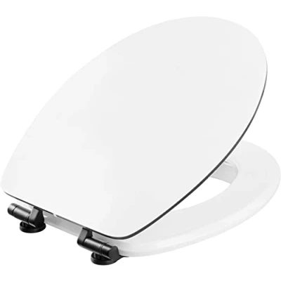 Afbeelding van Cornat Wc bril Prime &quot;White Matt Steel&quot; Aantrekkelijk design Hoogwaardige houten kern softclosemechanisme &amp; snelle bevestiging comfortabel zitgevoel wit/toiletbril/wc deksel / KSWMSSC00