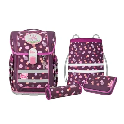 Afbeelding van McNeill Schooltas Ergo Perfecto Schoolbag Set 5 delig Ruby Paars