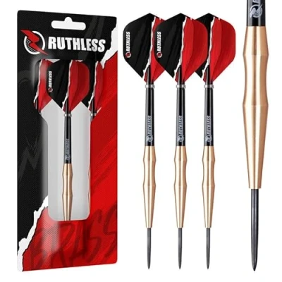 Afbeelding van RUTHLESS Eagles Messing dartpijlen set met stalen punt en glad vatontwerp, inclusief stelen (D0454)