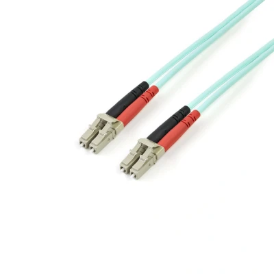 Afbeelding van StarTech.com 5 m 10 Gb Aqua multimode 50/125 duplex LSZH glasvezelpatchkabel LC