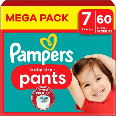 Afbeelding van Pampers Baby Dry Pants Maat 7 Megapack 60 stuks 17+KG