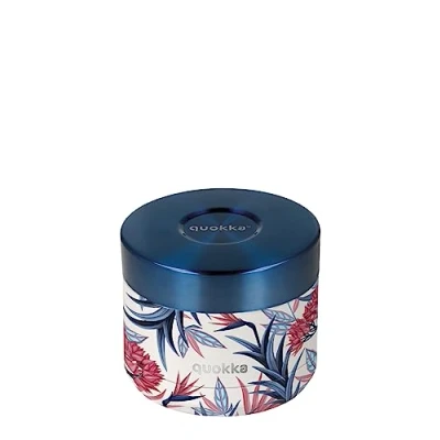 Afbeelding van Quokka Whim Blue Garden Thermoscontainer voor levensmiddelen, van roestvrij staal, houdt de temperatuur vast, 360 ml