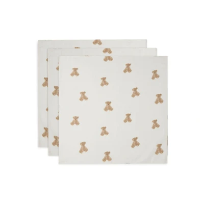 Afbeelding van Jollein Teddy Bear 70 x cm Hydrofiel Multidoek 3 stuks 535 851 66095