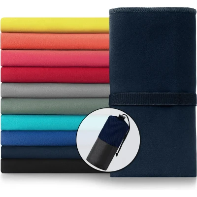 Afbeelding van Blumtal Sporthanddoek microvezel: 180 x 90 cm, donker oceaanblauw