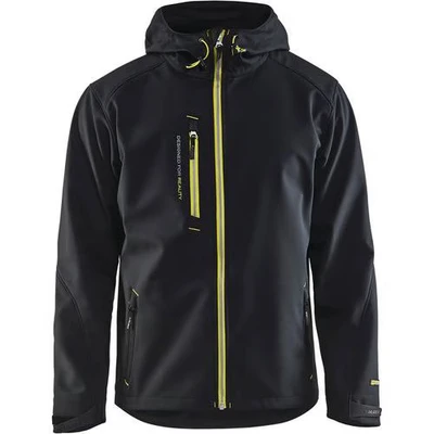 Afbeelding van Blåkläder 4949 Softshell Jack Zwart/High Vis Geel XL