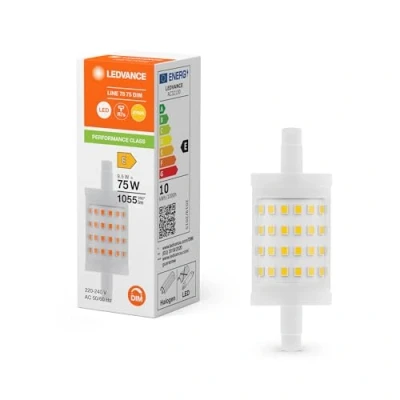 Afbeelding van Ledvance Performance LED R7s Dubbel Ended 78mm Helder 9.5W 1055lm 827 Zeer Warm Wit Dimbaar Vervangt 75W
