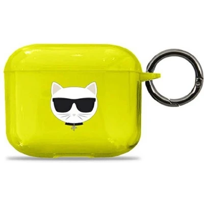 Afbeelding van Karl Lagerfeld KLA3UCHFY AirPods 3 cover geel/geel Choupette