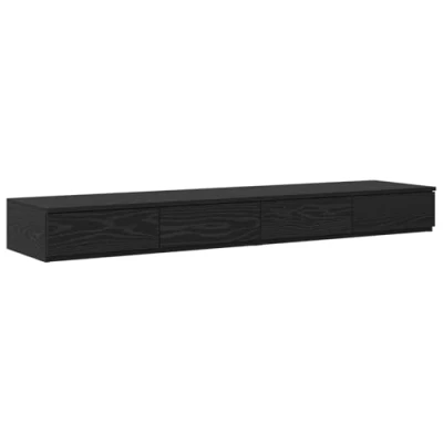 Afbeelding van vidaXL Nachtkastje Zwart Eiken Geëngineerd Hout 160 x 36.5 16.5 cm