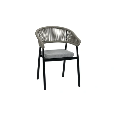 Afbeelding van Normin Stapelbare tuinstoel Knokke Black