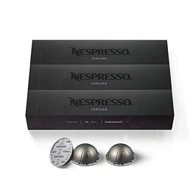 Afbeelding van Nespresso VertuoLine Koffie Capsules, Fortado, 30 Count