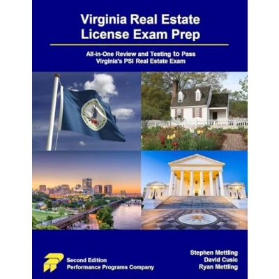 Afbeelding van Virginia Real Estate License Exam Prep: All in One Review and Testing to Pass Virginia&#039;s PSI