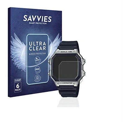 Afbeelding van Savvies (6 Stuks) Schermbeschermer voor Casio AE 1200WH 1CVEF Screen Protector Ultra Transparant