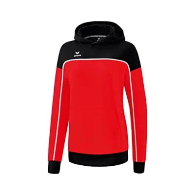 Afbeelding van erima CHANGE by sweatshirt met capuchon dames rood/zwart/wit