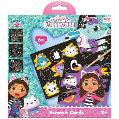 Afbeelding van Gabby&#039;s Dollhouse scratch kaarten met pen