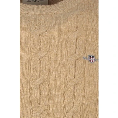 Afbeelding van GANT Cable Trui, Heren, Maat: Medium, Khaki mel