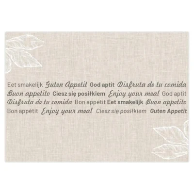Afbeelding van dv_1001 Tafelonderleggers met linnen motief, DIN A3 vierkant, set van 100 stuks, trendy design, wegwerp placemat, horeca en huishouden