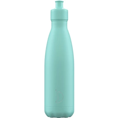 Afbeelding van Thermosfles Groen Green 500ml RVS/Kunststof Chilly&#039;s Sports Edition 7 X 26,5 Cm