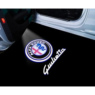 Afbeelding van Autodeur Projector voor Alfa Romeo Stelvio Giulia Giulietta, Auto Welkomstverlichting Onderzijde Verlichting, HD Projectorlamp, Instapverlichting Accessoires,2PCS